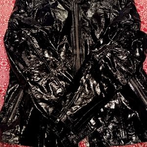 Beautiful Patent Leather Leather Jacket